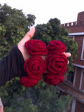 Customizable Handmade Crochet Gajra | Stylish Flower Jewelry for Women