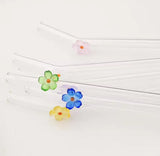 4pcs Elegant Shaped Glass Straws, Glass Tube Cocktail Straw, High Borosilicate Glass  Straws Set