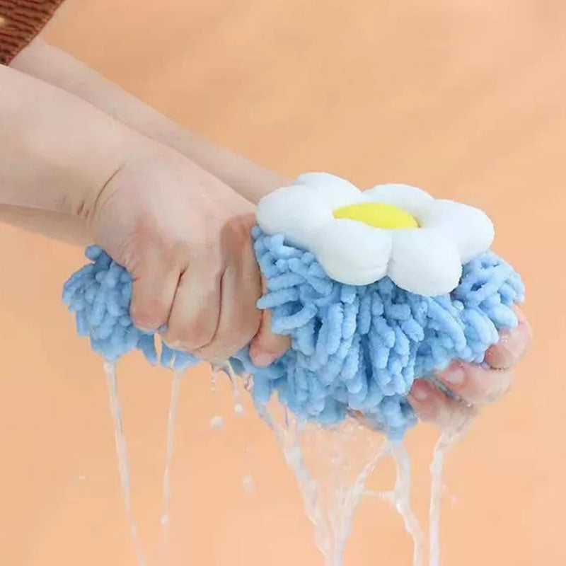 Hanging Soft Flower Hand Towel