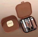 7pcs Anti Splash Nail Clipper, Professional Manicure And Pedicure Kit, Nail Clippers Protection Tool, Nail Care Grooming Kit