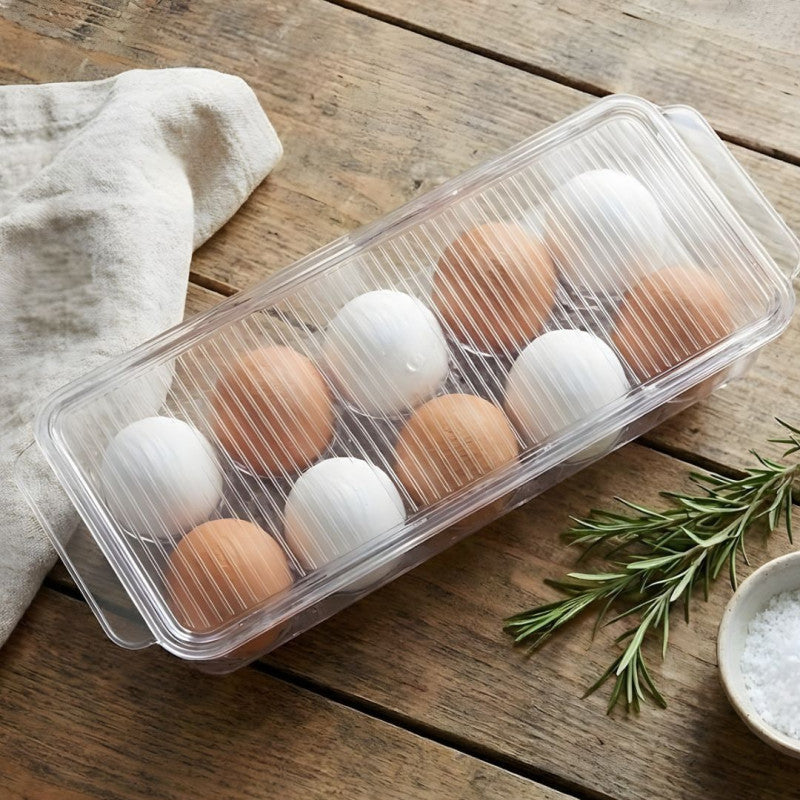 10 Grid Acrylic Egg Tray, Egg Storage Tray, Portable Eggs Dispenser