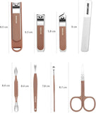 7pcs Anti Splash Nail Clipper, Professional Manicure And Pedicure Kit, Nail Clippers Protection Tool, Nail Care Grooming Kit