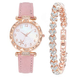 New TikTok Popular Women's Watch Fashion Personality Simple Watch Butterfly Digital Belt Watch suit