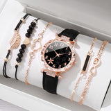 New TikTok Popular Women's Watch Fashion Personality Simple Watch Butterfly Digital Belt Watch suit