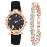 New TikTok Popular Women's Watch Fashion Personality Simple Watch Butterfly Digital Belt Watch suit