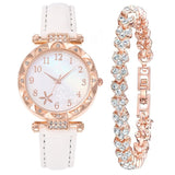 New TikTok Popular Women's Watch Fashion Personality Simple Watch Butterfly Digital Belt Watch suit