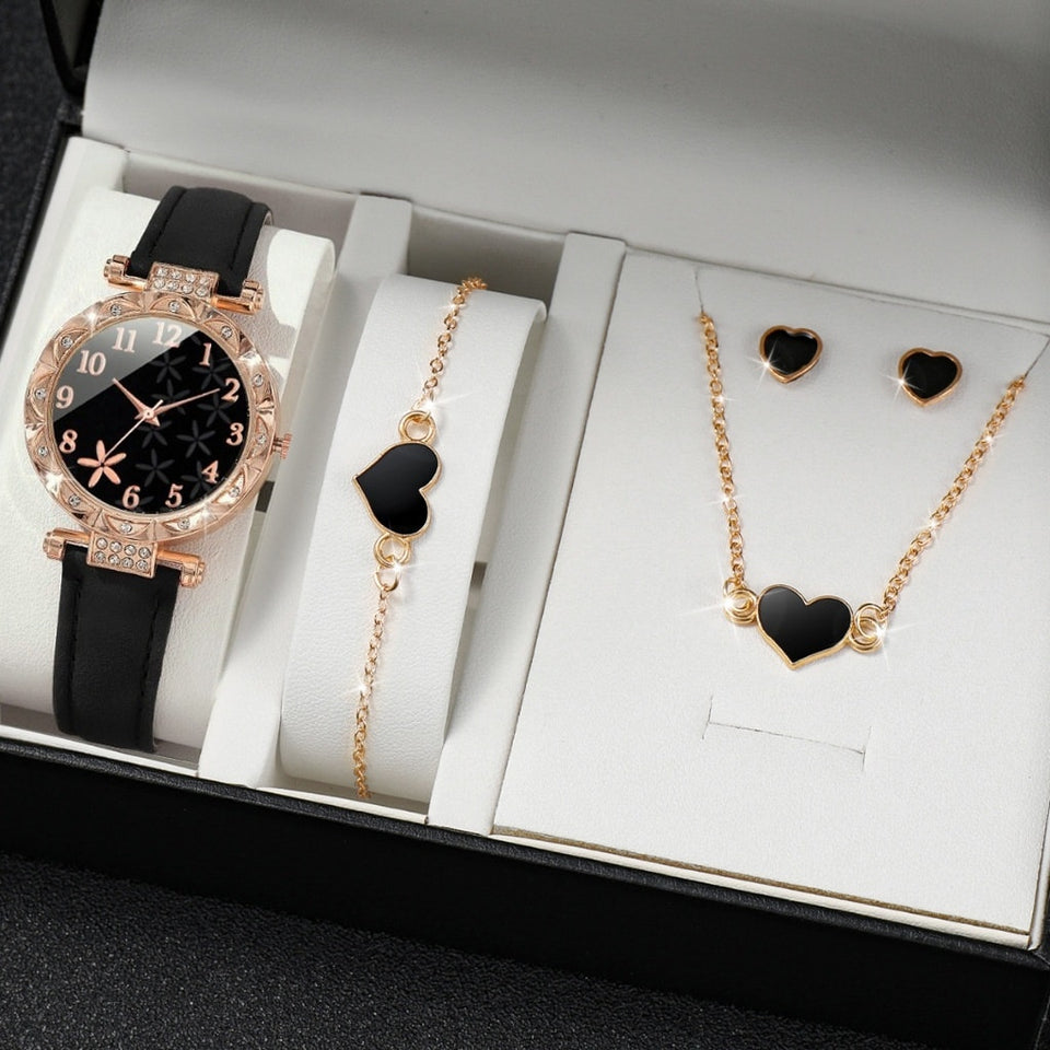 New TikTok Popular Women's Watch Fashion Personality Simple Watch Butterfly Digital Belt Watch suit