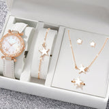 New TikTok Popular Women's Watch Fashion Personality Simple Watch Butterfly Digital Belt Watch suit