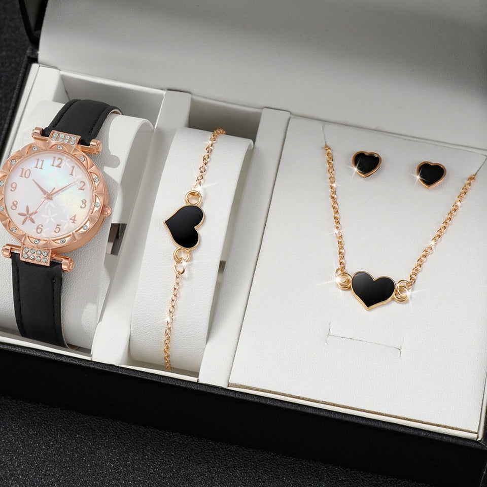 New TikTok Popular Women's Watch Fashion Personality Simple Watch Butterfly Digital Belt Watch suit