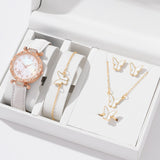 New TikTok Popular Women's Watch Fashion Personality Simple Watch Butterfly Digital Belt Watch suit