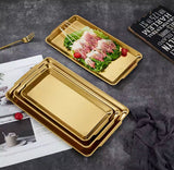 Stainless Steel Rectangular Plate, Steak Barbecue Snack Tray, Kitchen Accessories