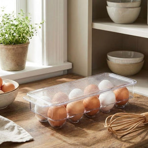 10 Grid Acrylic Egg Tray, Egg Storage Tray, Portable Eggs Dispenser