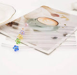 4pcs Elegant Shaped Glass Straws, Glass Tube Cocktail Straw, High Borosilicate Glass  Straws Set