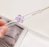 4pcs Elegant Shaped Glass Straws, Glass Tube Cocktail Straw, High Borosilicate Glass  Straws Set