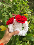 Customizable Handmade Crochet Gajra | Stylish Flower Jewelry for Women