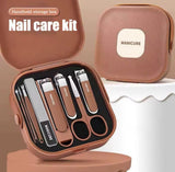 7pcs Anti Splash Nail Clipper, Professional Manicure And Pedicure Kit, Nail Clippers Protection Tool, Nail Care Grooming Kit