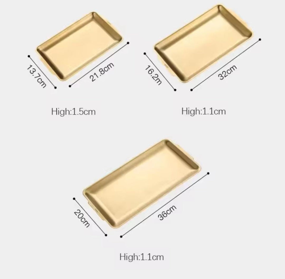 Stainless Steel Rectangular Plate, Steak Barbecue Snack Tray, Kitchen Accessories