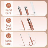 7pcs Anti Splash Nail Clipper, Professional Manicure And Pedicure Kit, Nail Clippers Protection Tool, Nail Care Grooming Kit