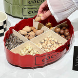 6 Grids Snacks Serving Tray, Tabletop Snack Storage Container, Multifunctional Food Container, Candy And Nut Serving Container, Appetizer Tray With Lid