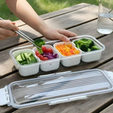 4 Grid Refrigerator Storage Box, Transparent  Food Storage Box, Fruit  And Vegetable Storage Box