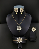 ✨ Complete Gold Floral Jewelry Set ✨