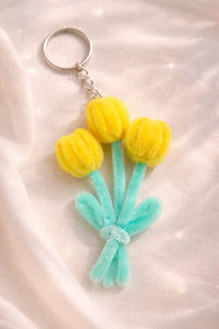 Cute. Cozy. Handmade 💛 Bring a little sunshine everywhere you go with this Fuzzy Flower Keychain 🌼 Lightweight, soft & full of charm ✨